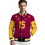 customized cleveland cavaliers team patch wine varsity jacket best selling