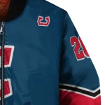 customized cleveland guardians chevron style navy blue bomber jacket best selling