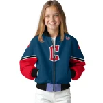 customized cleveland guardians chevron style navy blue bomber jacket best selling