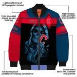 customized cleveland guardians reaper hands navy blue black bomber jacket best selling
