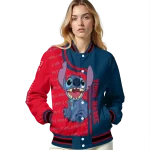 customized cleveland guardians stitch laughing navy blue varsity jacket best selling