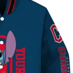 customized cleveland guardians stitch laughing navy blue varsity jacket best selling