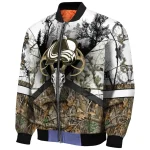 customized colorado avalanche deer skull camouflage white bomber jacket best selling