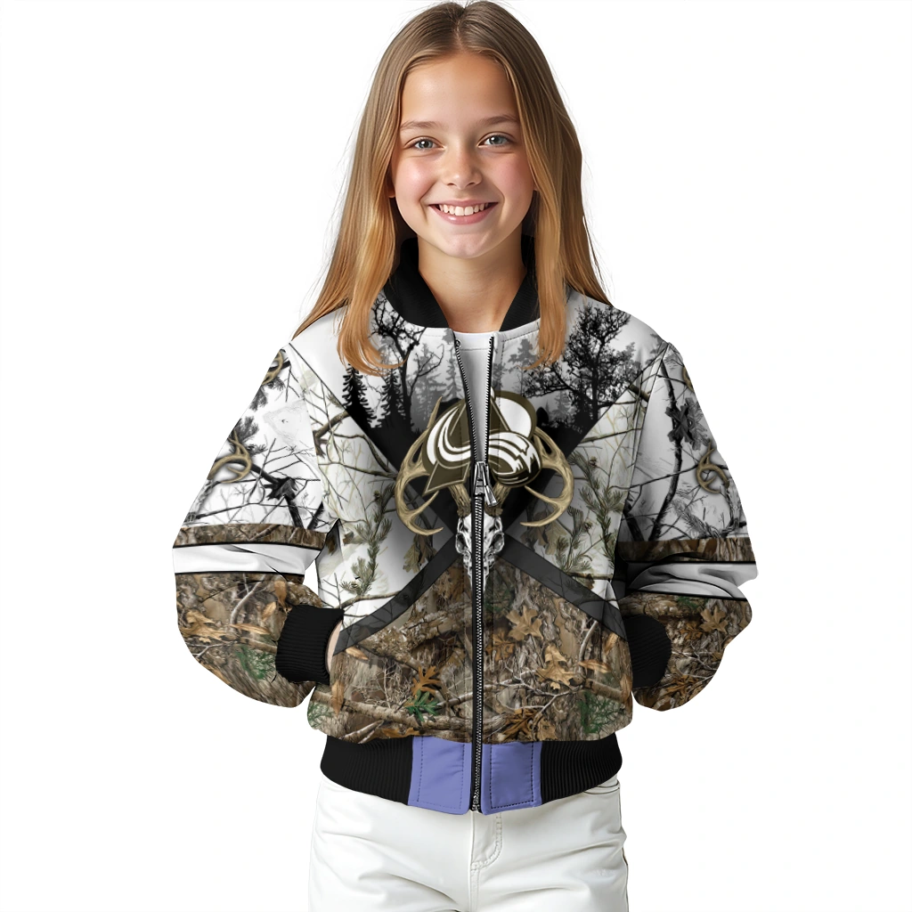 customized colorado avalanche deer skull camouflage white bomber jacket top rated customized colorado avalanche deer skull camouflage white bomber jacket top rated