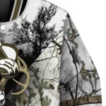 customized colorado avalanche deer skull camouflage white varsity jacket best selling