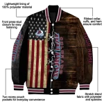 customized colorado avalanche flag wood brown varsity jacket best selling