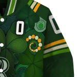 customized colorado rockies shamrock vortex green varsity jacket best selling