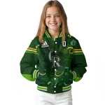 customized colorado rockies shamrock vortex green varsity jacket best selling
