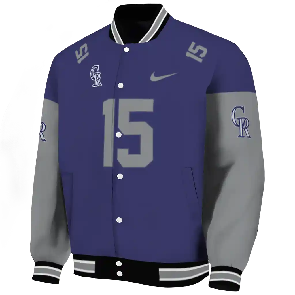 customized colorado rockies team patch blue varsity jacket best selling customized colorado rockies team patch blue varsity jacket best selling