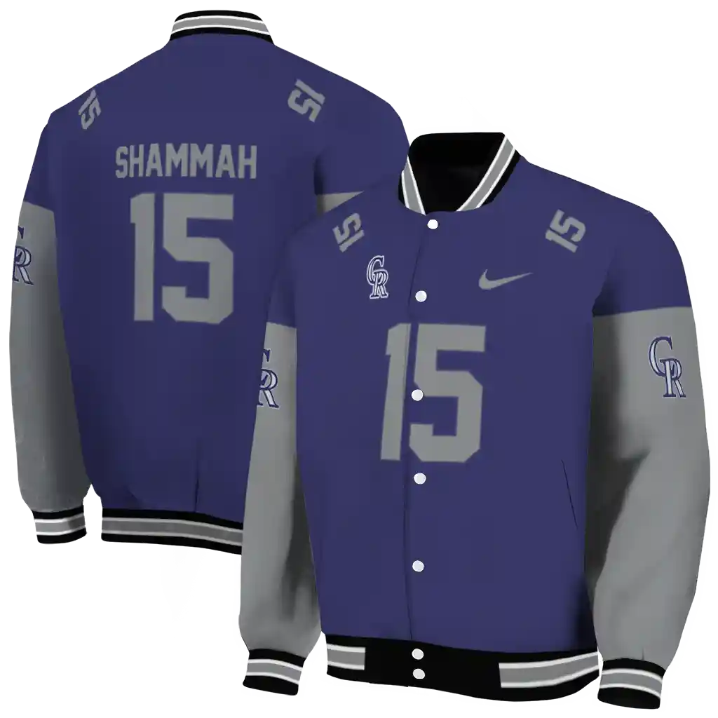 customized colorado rockies team patch blue varsity jacket fashion forward customized colorado rockies team patch blue varsity jacket fashion forward