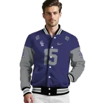 customized colorado rockies team patch blue varsity jacket best selling