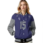 customized colorado rockies team patch blue varsity jacket best selling