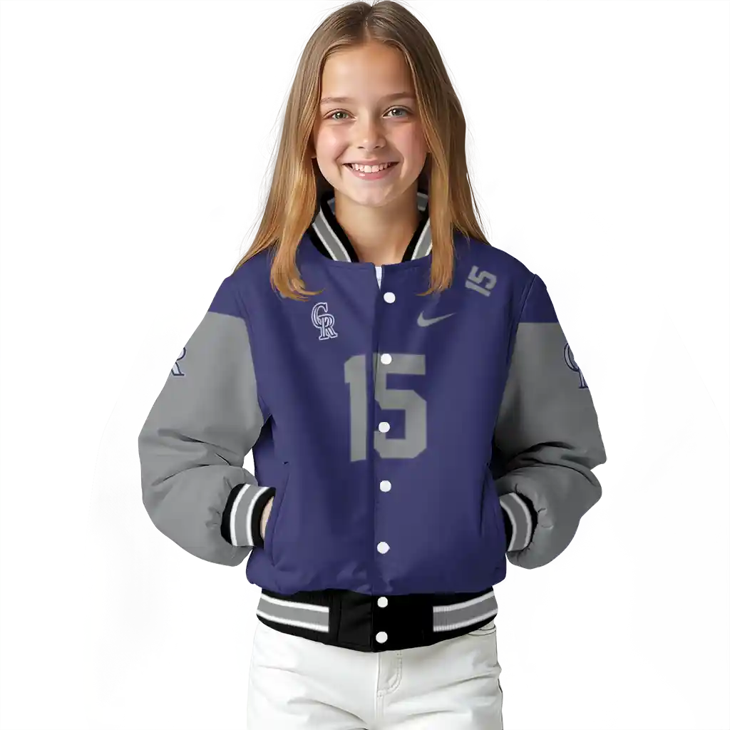 customized colorado rockies team patch blue varsity jacket top rated customized colorado rockies team patch blue varsity jacket top rated