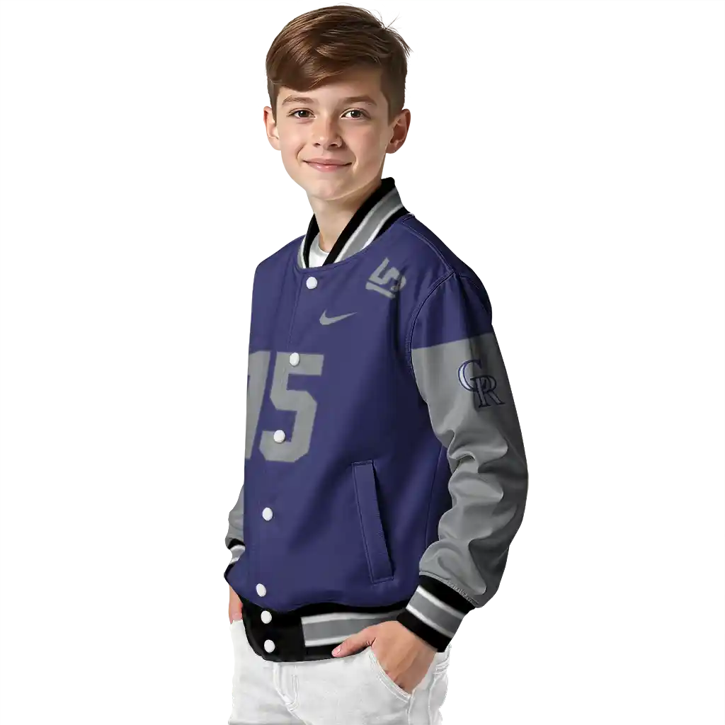 customized colorado rockies team patch blue varsity jacket trendy customized colorado rockies team patch blue varsity jacket trendy