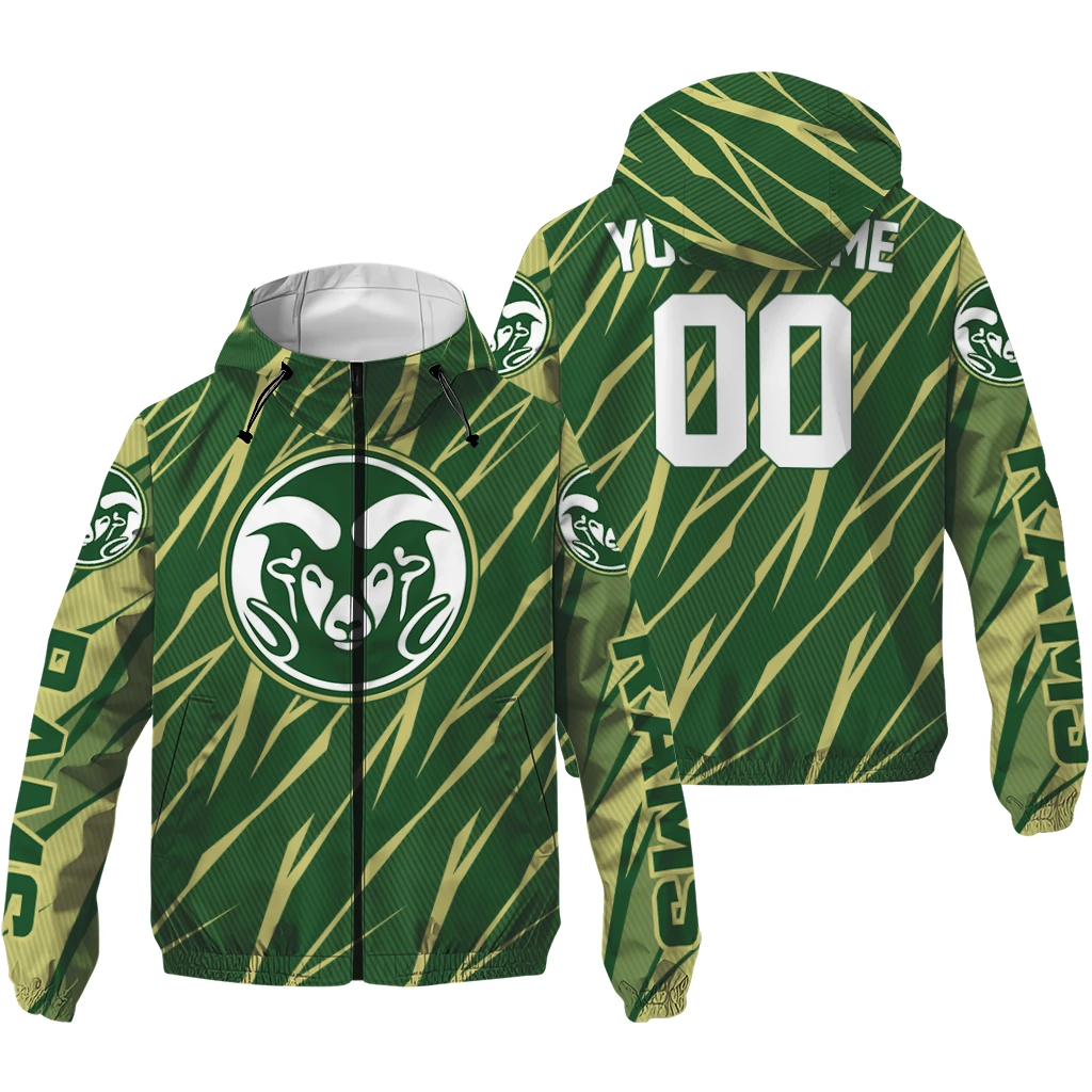 customized colorado state rams abstract streaks green windbreaker jacket high quality customized colorado state rams abstract streaks green windbreaker jacket high quality