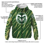 customized colorado state rams abstract streaks green windbreaker jacket best selling
