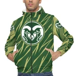 customized colorado state rams abstract streaks green windbreaker jacket best selling