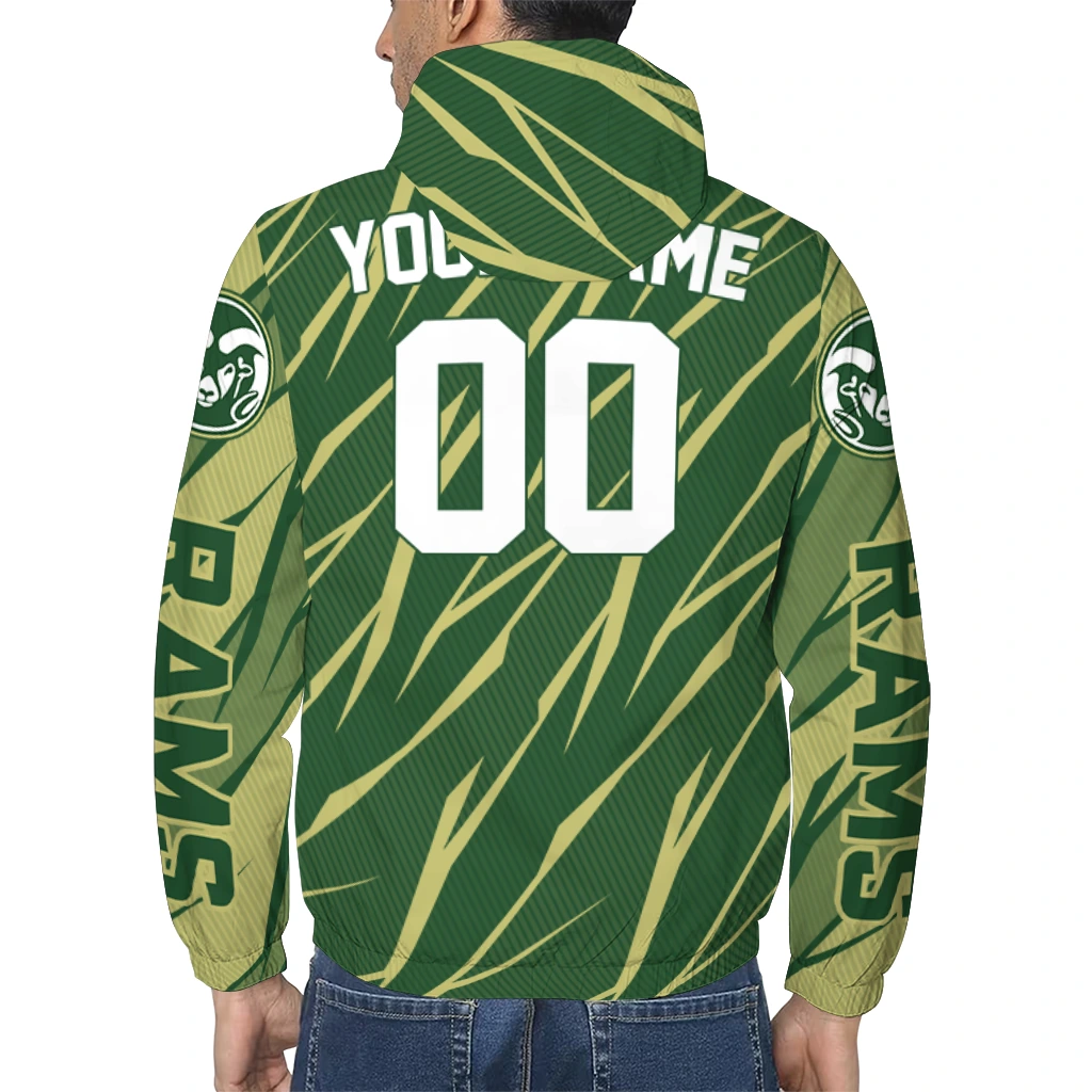 customized colorado state rams abstract streaks green windbreaker jacket trendy customized colorado state rams abstract streaks green windbreaker jacket trendy