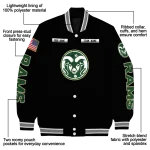 customized colorado state rams american flag skull black varsity jacket best selling