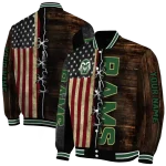 customized colorado state rams flag wood brown varsity jacket best selling