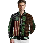 customized colorado state rams flag wood brown varsity jacket best selling