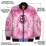 customized colorado state rams pink tie dye pink bomber jacket best selling