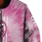 customized colorado state rams pink tie dye pink bomber jacket best selling