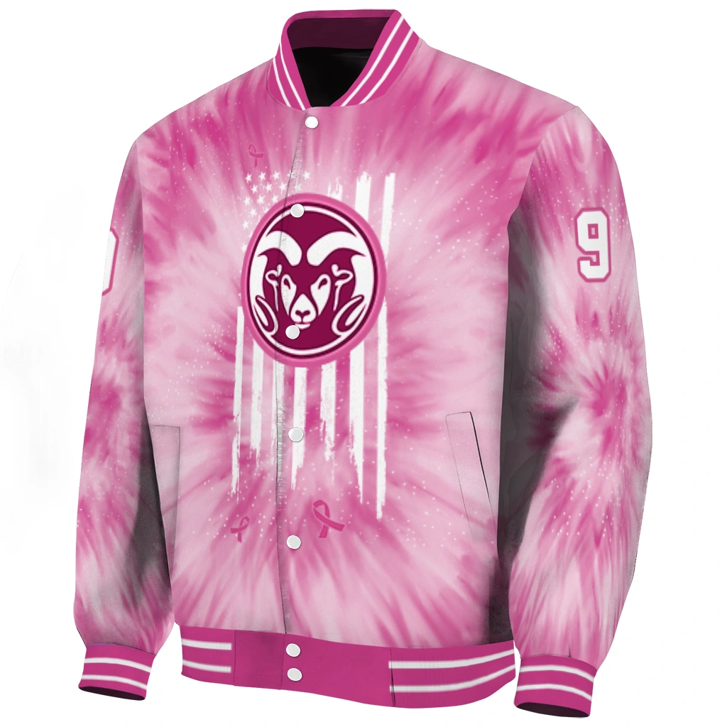 customized colorado state rams pink tie dye pink varsity jacket best selling customized colorado state rams pink tie dye pink varsity jacket best selling