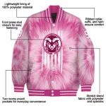 customized colorado state rams pink tie dye pink varsity jacket best selling