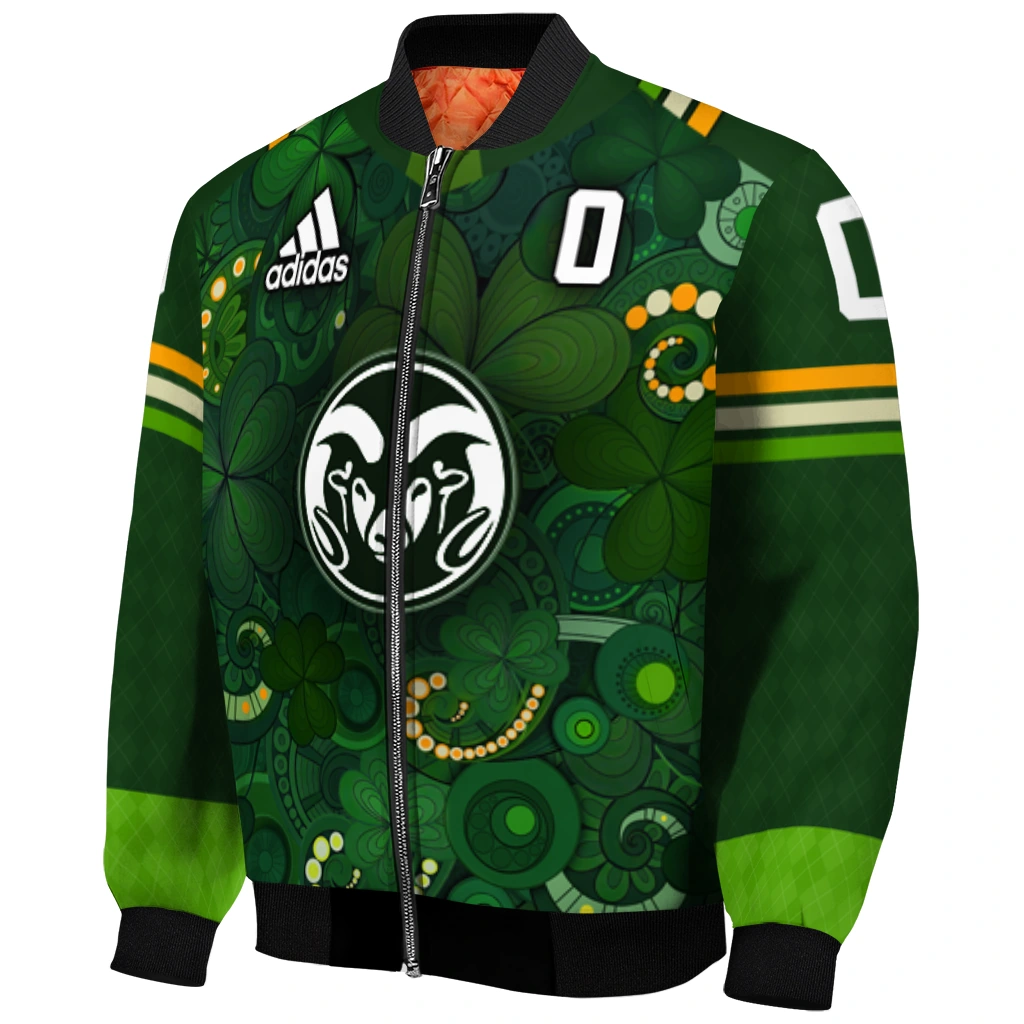 customized colorado state rams shamrock vortex green bomber jacket fashion forward customized colorado state rams shamrock vortex green bomber jacket fashion forward