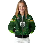 customized colorado state rams shamrock vortex green bomber jacket best selling