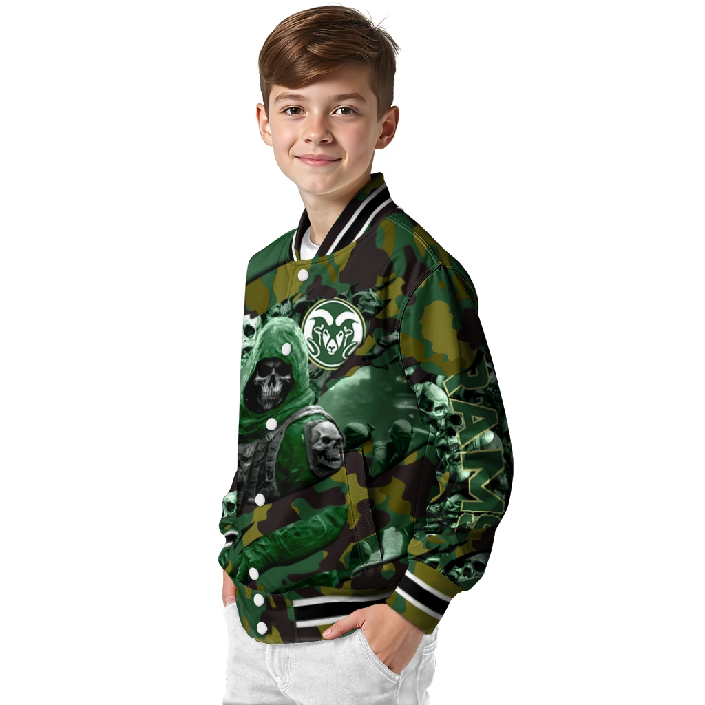 customized colorado state rams skull horde green varsity jacket trendy customized colorado state rams skull horde green varsity jacket trendy