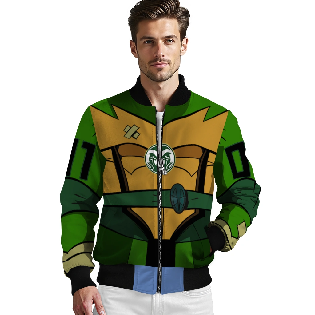 customized colorado state rams turtle armor bomber jacket high quality customized colorado state rams turtle armor bomber jacket high quality
