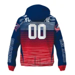 customized columbus blue jackets pattern layers navy blue windbreaker jacket best selling