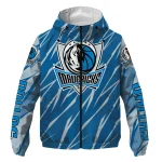 customized dallas mavericks abstract streaks blue windbreaker jacket best selling