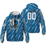 customized dallas mavericks abstract streaks blue windbreaker jacket best selling