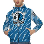 customized dallas mavericks abstract streaks blue windbreaker jacket best selling