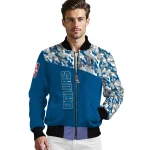 customized dallas mavericks camouflage style blue bomber jacket best selling