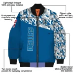 customized dallas mavericks camouflage style blue bomber jacket best selling