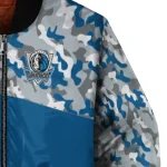 customized dallas mavericks camouflage style blue bomber jacket best selling