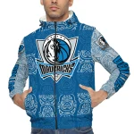 customized dallas mavericks cat eyes blue windbreaker jacket best selling