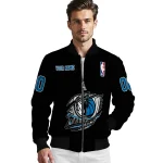 customized dallas mavericks claw edge black bomber jacket best selling