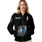 customized dallas mavericks claw edge black bomber jacket best selling