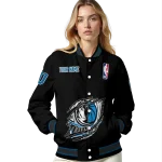 customized dallas mavericks claw edge black varsity jacket best selling