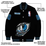 customized dallas mavericks claw edge black varsity jacket best selling