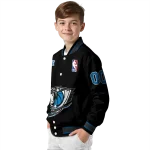 customized dallas mavericks claw edge black varsity jacket best selling