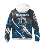 customized dallas mavericks claw mesh blue gray windbreaker jacket best selling
