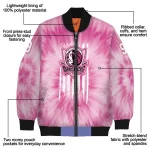 customized dallas mavericks pink tie dye pink bomber jacket best selling