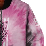 customized dallas mavericks pink tie dye pink bomber jacket best selling