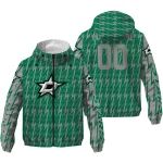 customized dallas stars lightning strike grid green windbreaker jacket best selling
